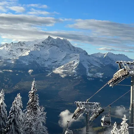 Central Flat In Villars Sur Ollon, Amethyste, For 4, With Two Double Beds, Balcony And 75M To Ski-Train Exterior foto